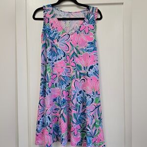 Lilly Pulitzer Pink and Blue V-Neck Sundress